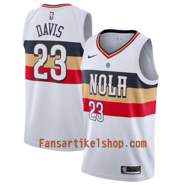 New Orleans Pelicans Trikot Anthony Davis 23 2018-19 Nike Weiß Swingman - Herren New Orleans Pelicans Trikot Anthony Davis 23 2018-19 Nike Weiß Swingman - Herren